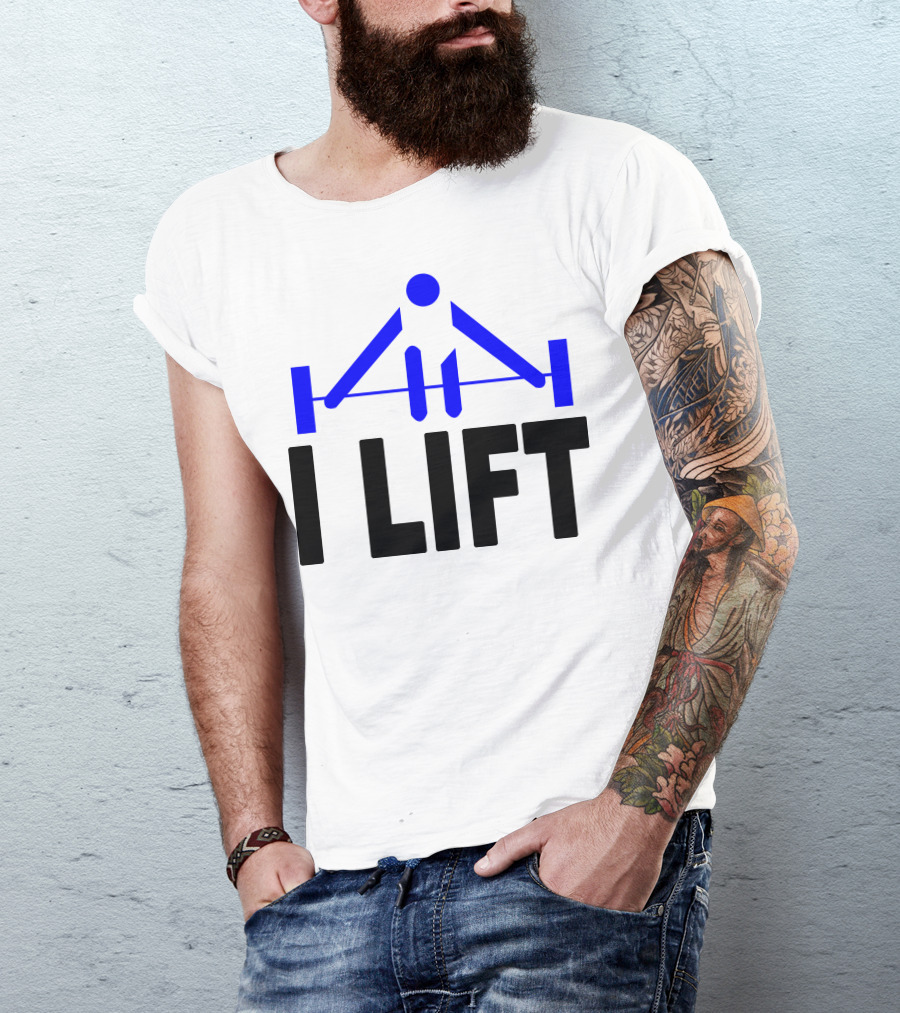 I Lift Barbell Icon Bodybuilding Fitness Enthusiast T-Shirt