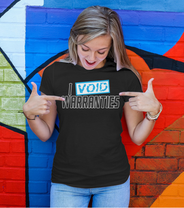 I Void Warranties Blue Stamp T-Shirt