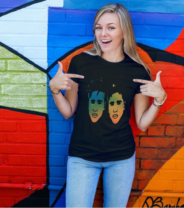 Martinez Twins Colorful Face T-Shirt