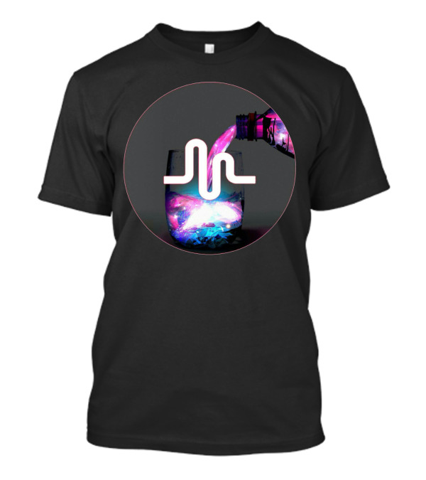 Musically Drink With Neon Liquid And Wave T-Shirt
