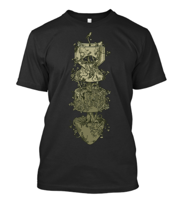 Nature Conquers All With Intricate Tree And Wildlife Growth T-Shirt