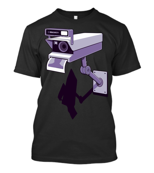Security Camera Polaroid Shadow Smile T-Shirt