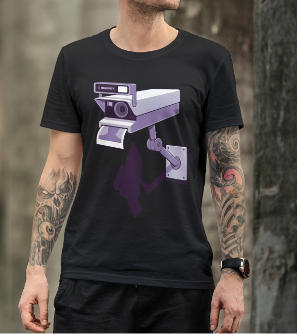 Security Camera Polaroid Shadow Smile T-Shirt