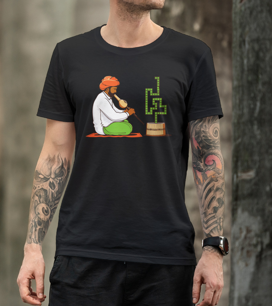 Snake Charmer Retro Arcade Pixel T-Shirt