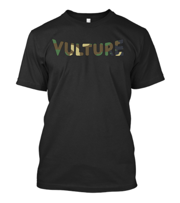 Vulture Camo Pattern Text T-Shirt