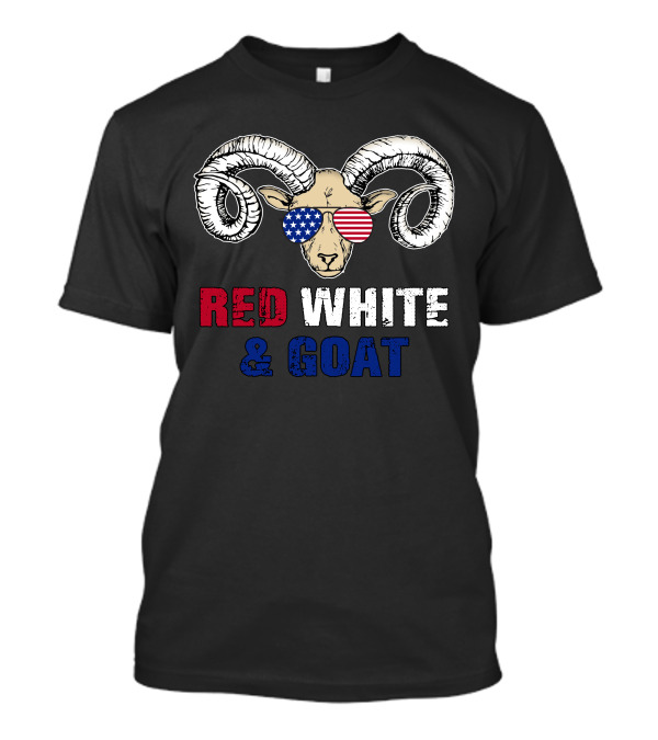 Red White And Goat 4th Of July Veteran DD 214 Coast Guard T-Shirt