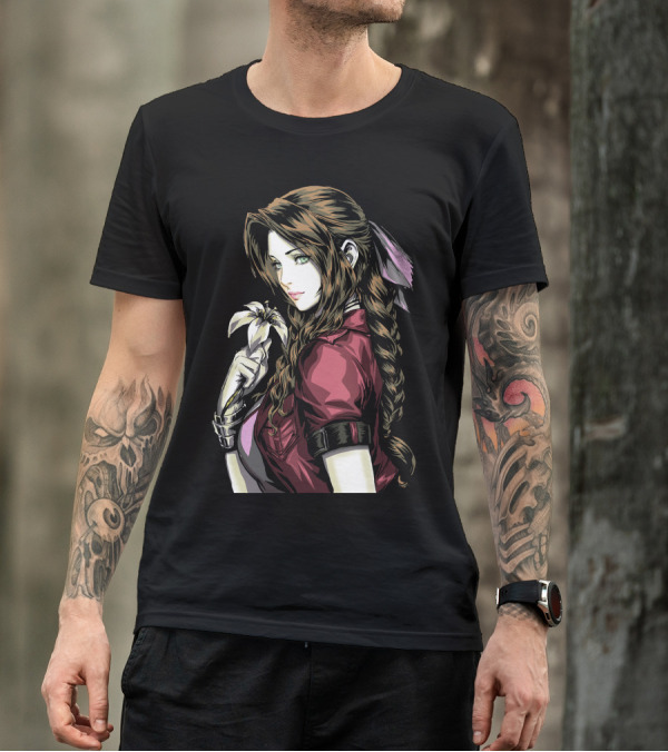 Aerith Gainsborough Final Fantasy VII Lily T-Shirt