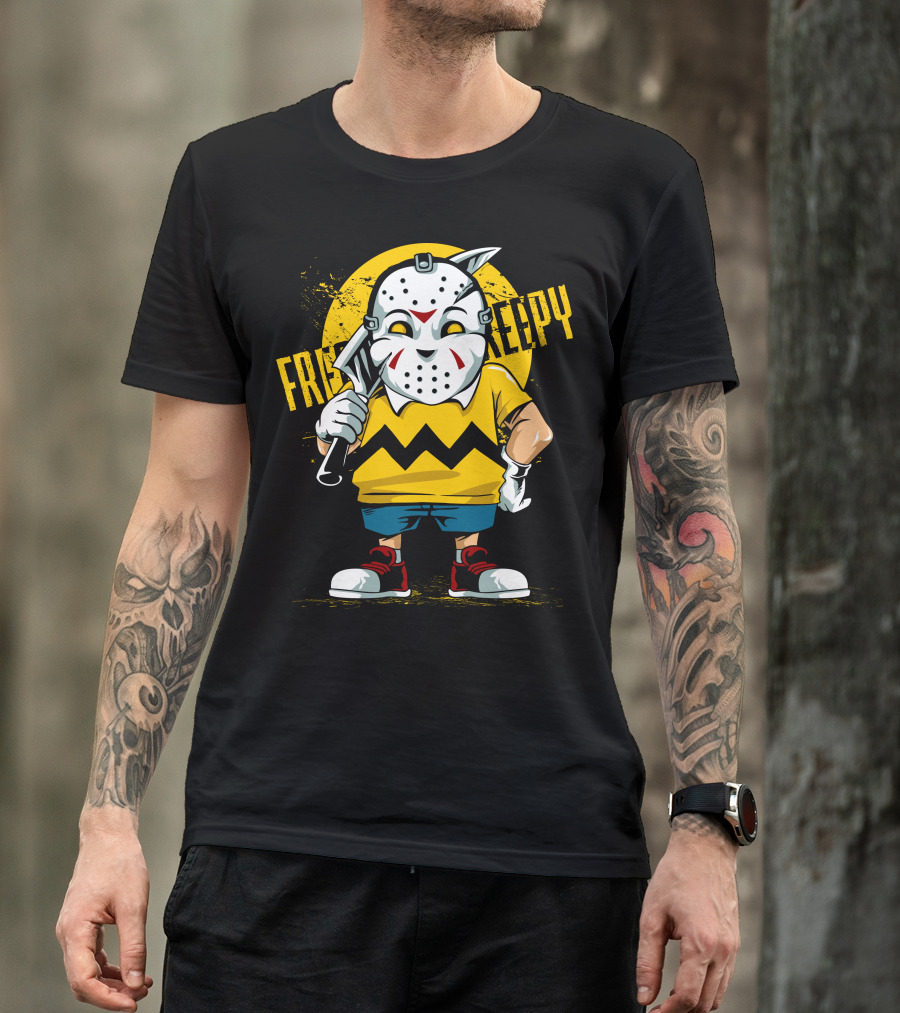Freaky Creepy Badboy Charlie Mask Crossover T-Shirt