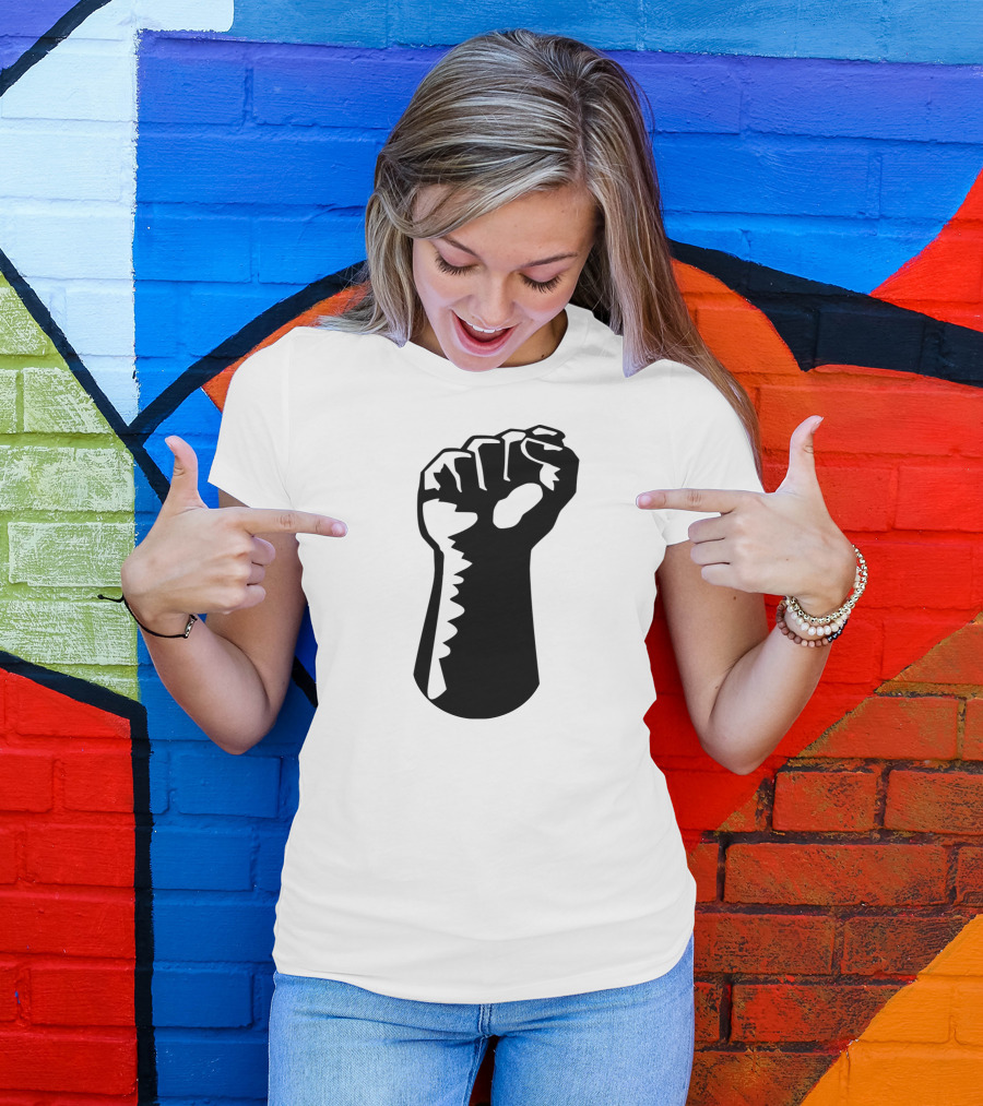Black Are Humans Too Raised Fist T-Shirt