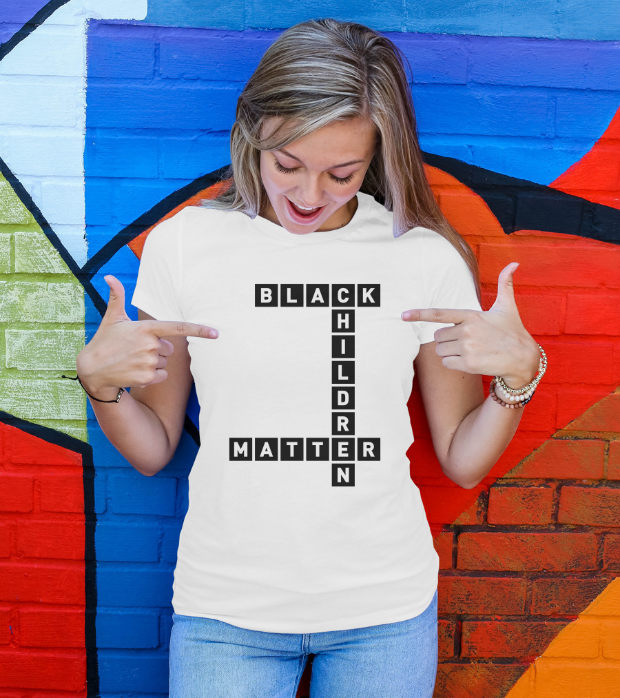 Black Children Matter Crossword T-Shirt
