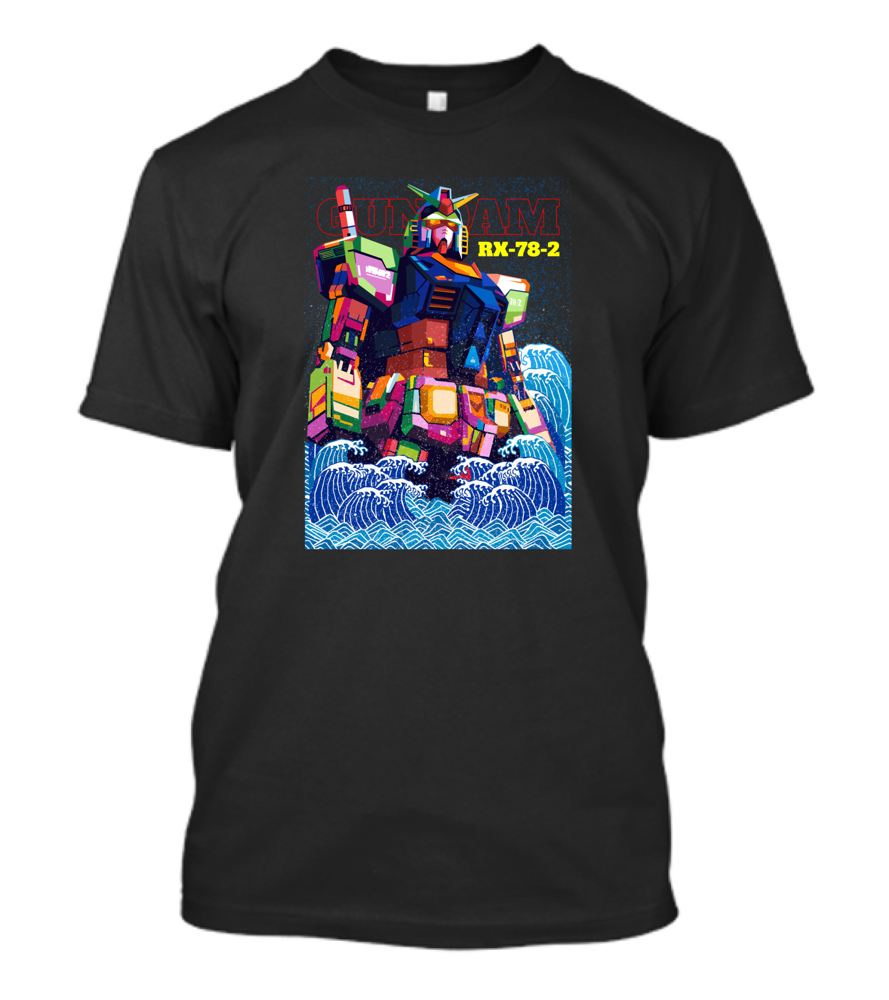 Gundam RX-78-2 Retro Wave And Ocean T-Shirt