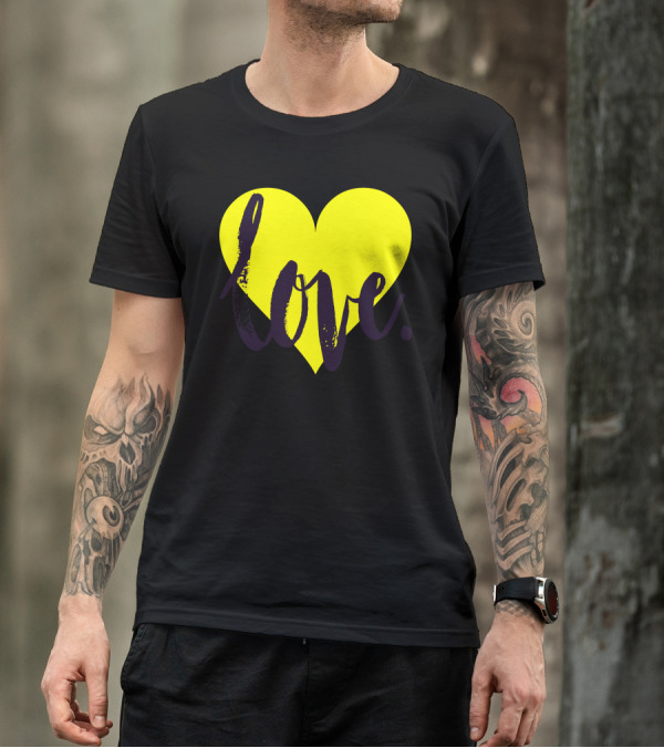 Love In Yellow Heart T-Shirt