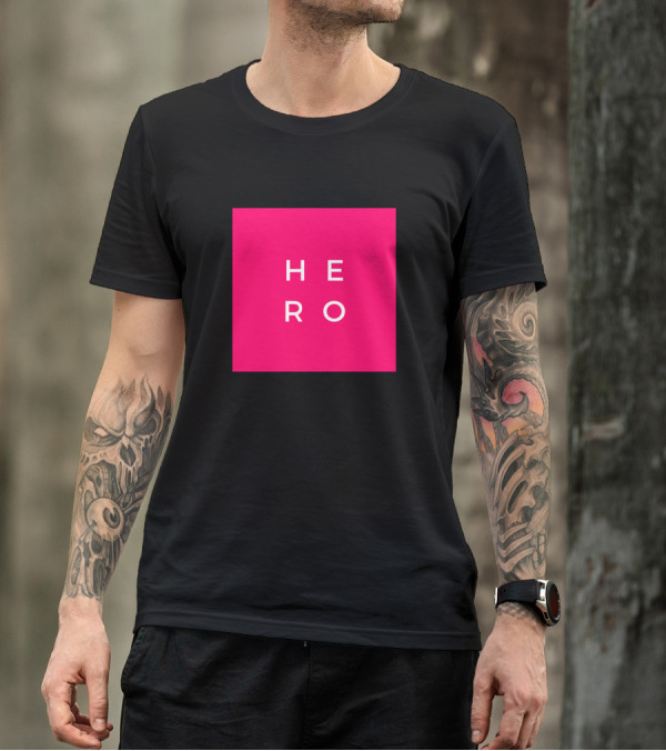 Hero Pink Square Block T-Shirt