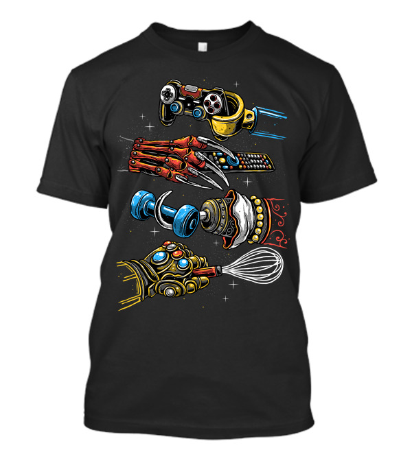 Homies Club Game Controller TV Remote Spray Can Whisk Icons T-Shirt