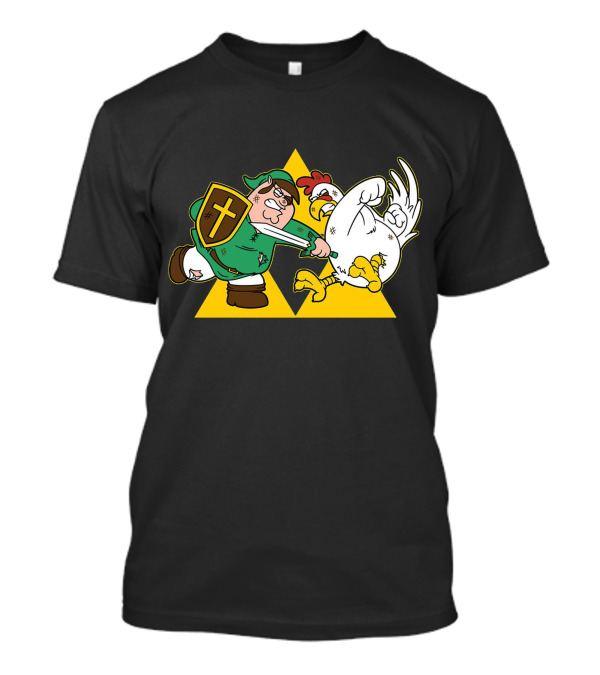Hylian Guy Triforce Chicken Battle T-Shirt