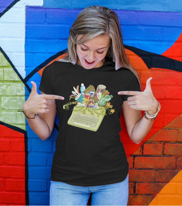 I Write Trashed Keyboard With Snacks And Drinks T-Shirt