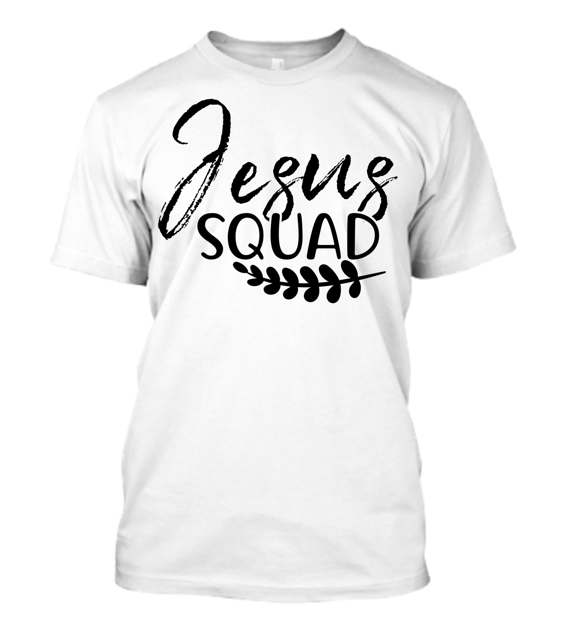 Jesus Squad Faithful Leaf Motif T-Shirt