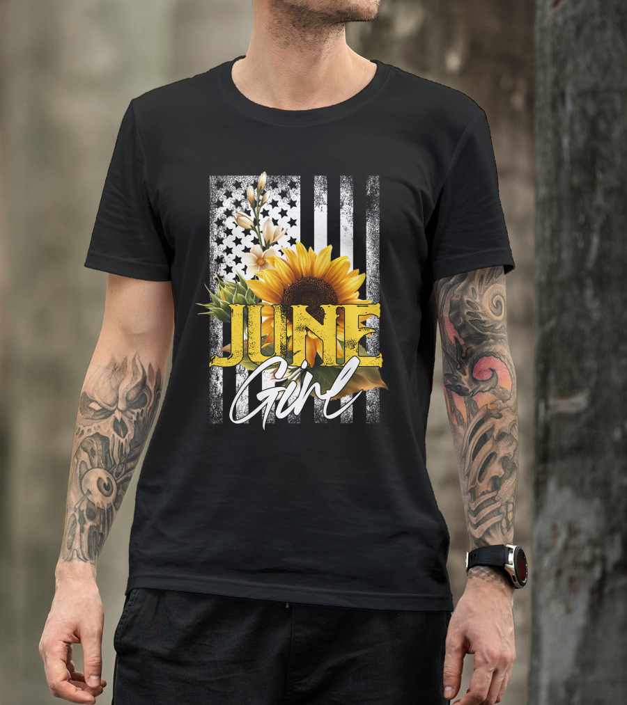 June Girl Sunflower T-Shirt