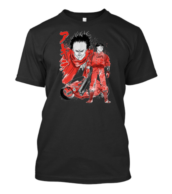 Kaneda And Tetsuo Akira Red Bike Manga T-Shirt