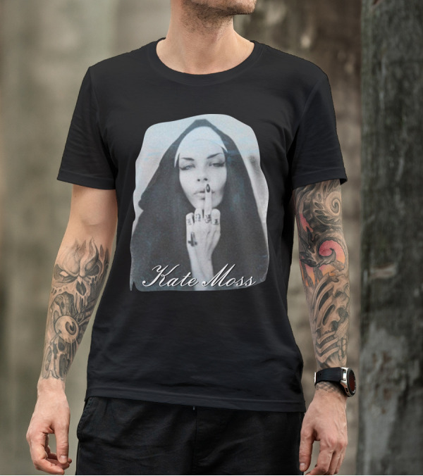Kate Moss Nun Gesture Iconic T-Shirt