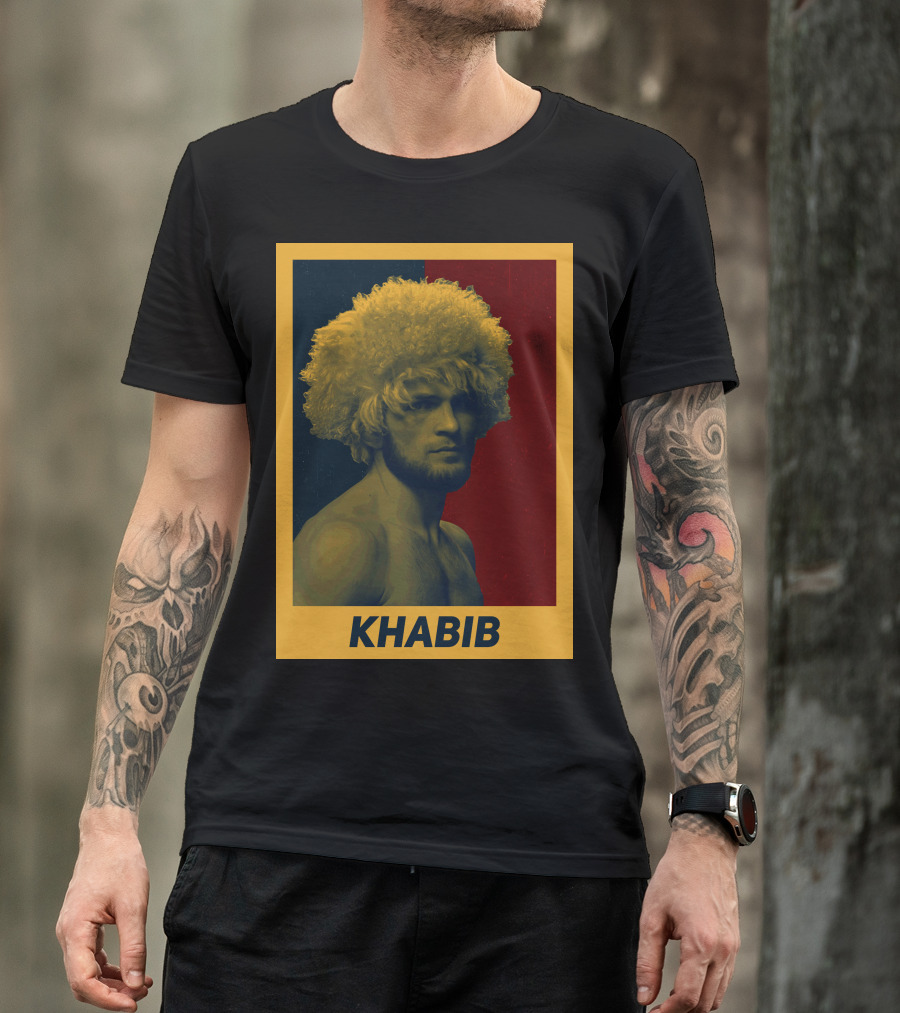 Khabib Papakha Portrait Yellow T-Shirt