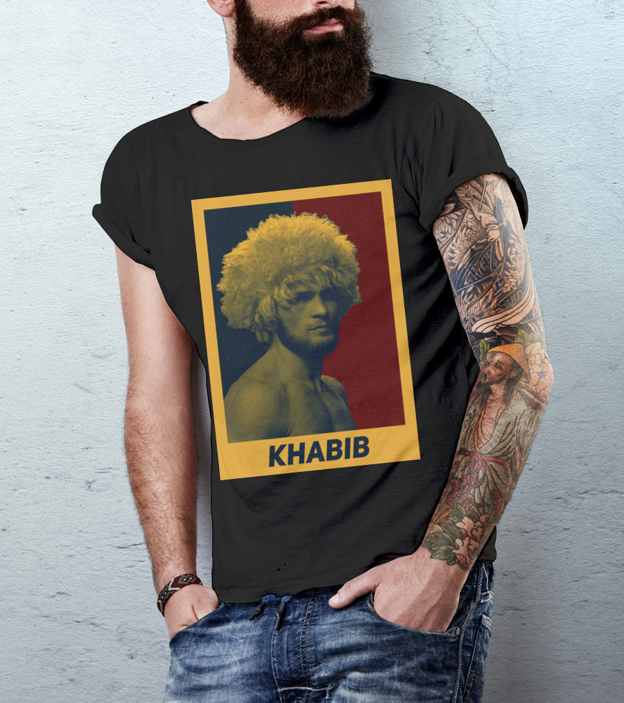 Khabib Papakha Portrait Yellow T-Shirt