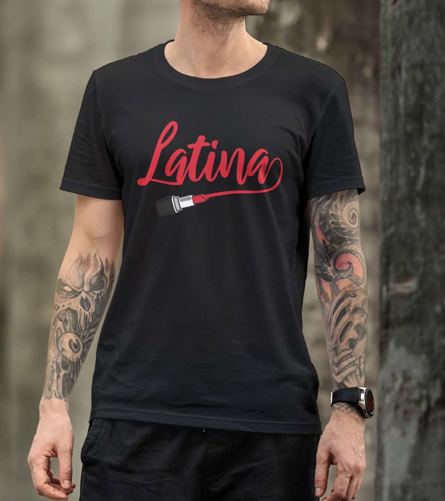 Latina Lipstick Red Script T-Shirt