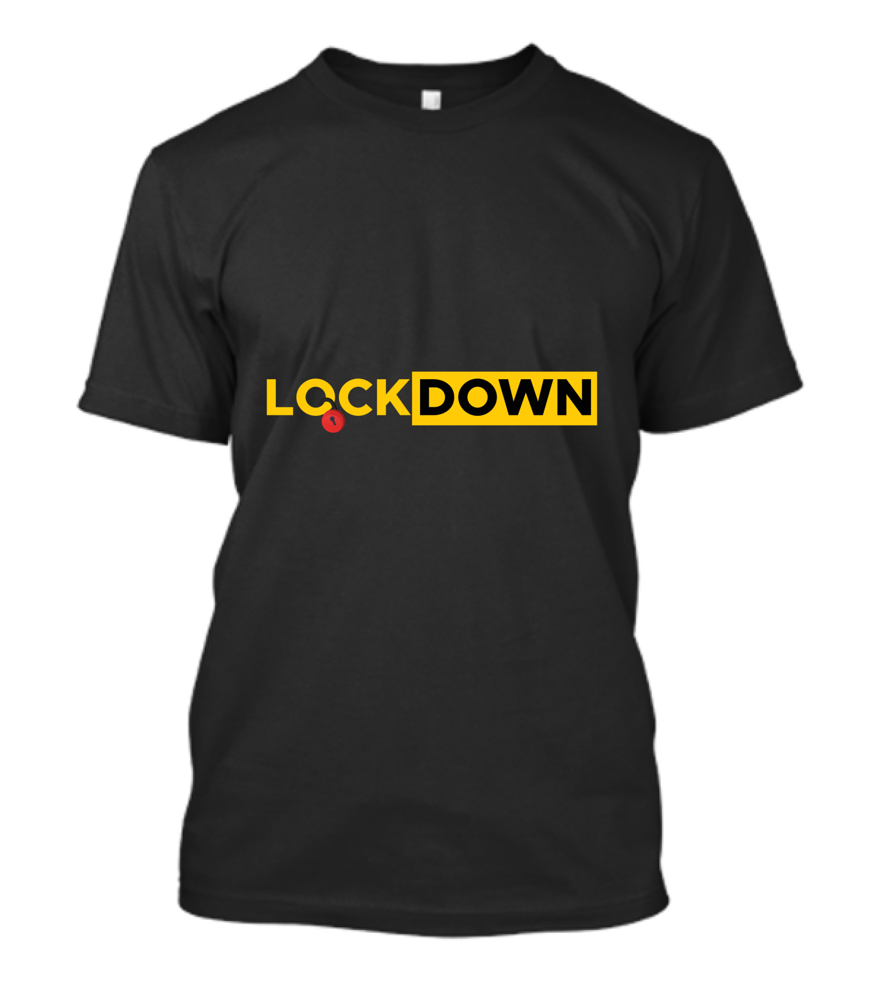 Lockdown Keyhole Minimalist Typography T-Shirt