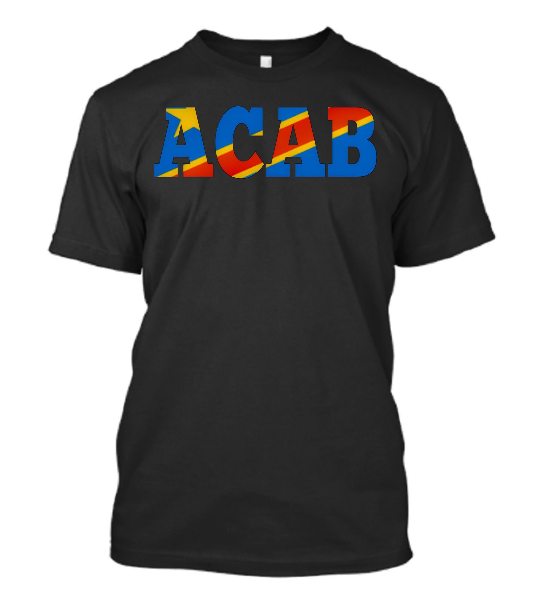 ACAB Congo Flag Colors Text T-Shirt