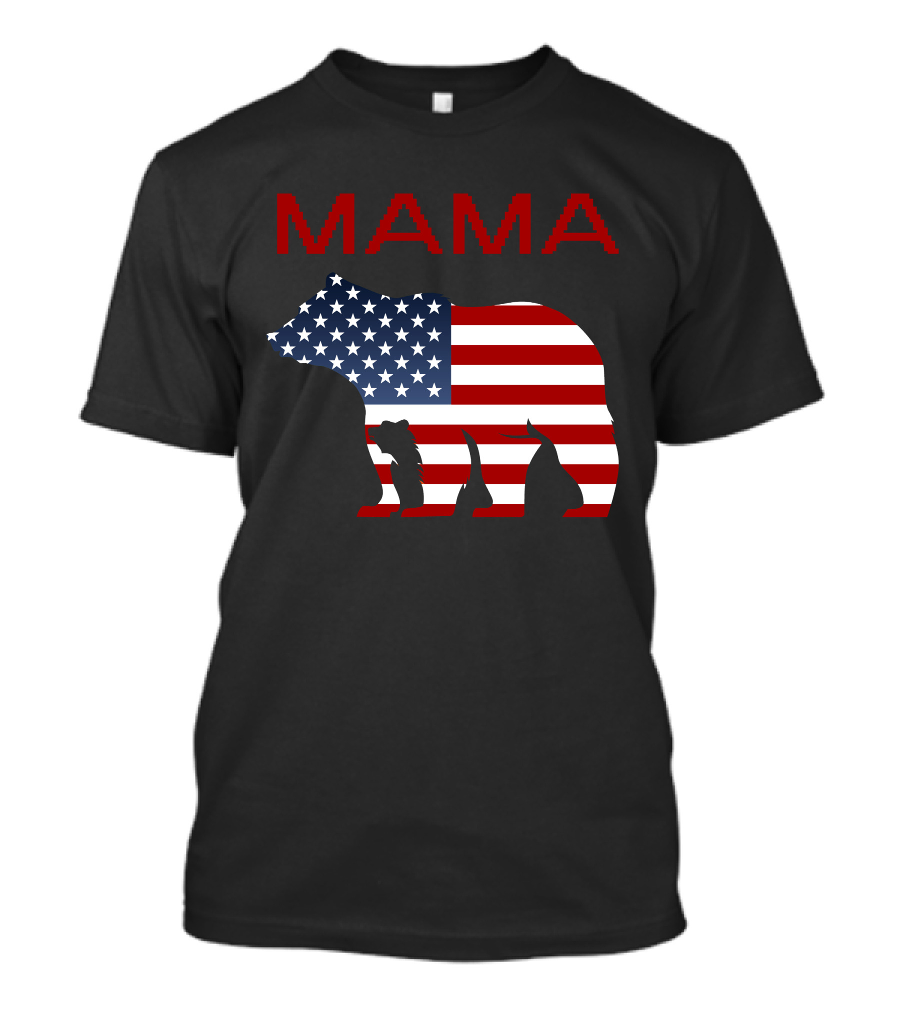 Mama Bear American Flag T-Shirt