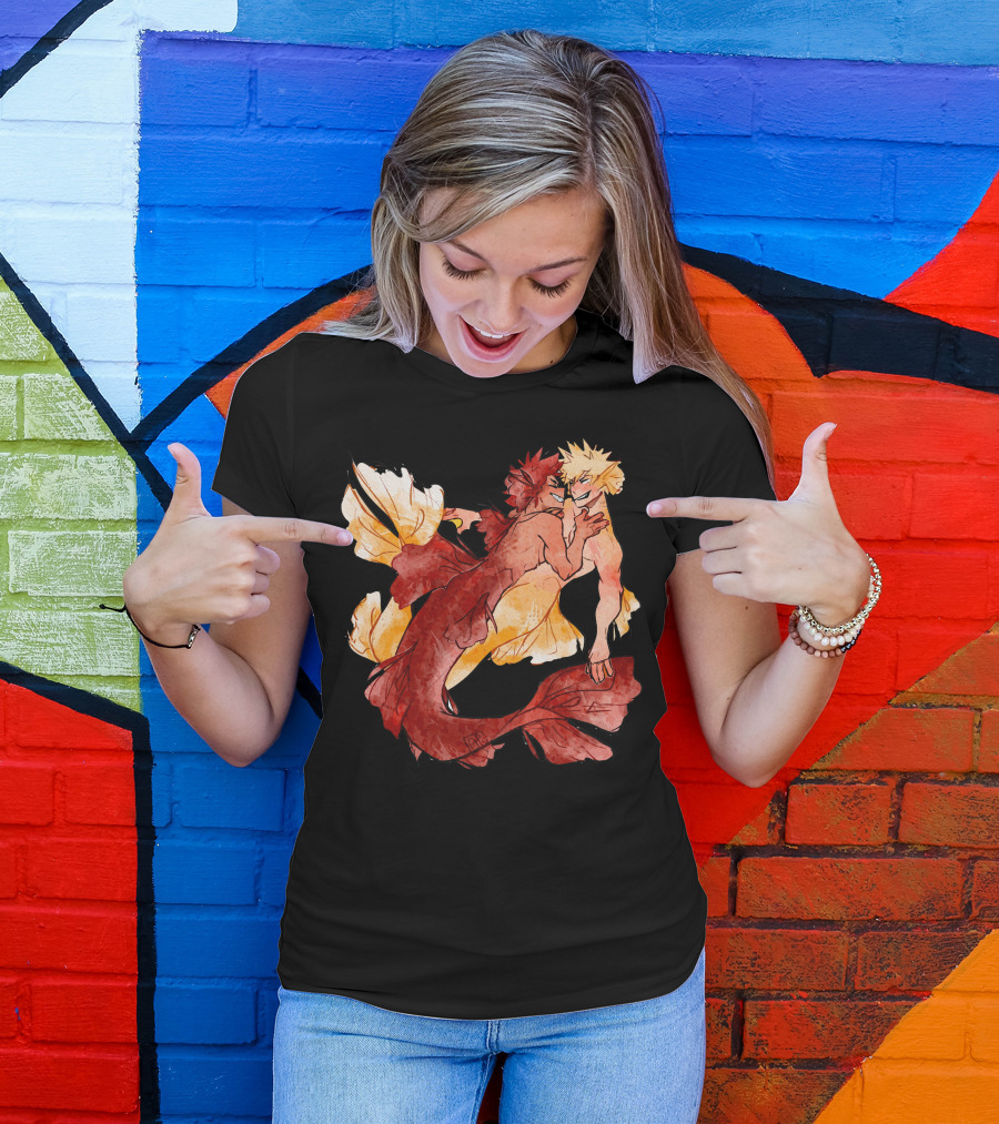 Mermaid Kiribaku My Hero Academia Fan T-Shirt