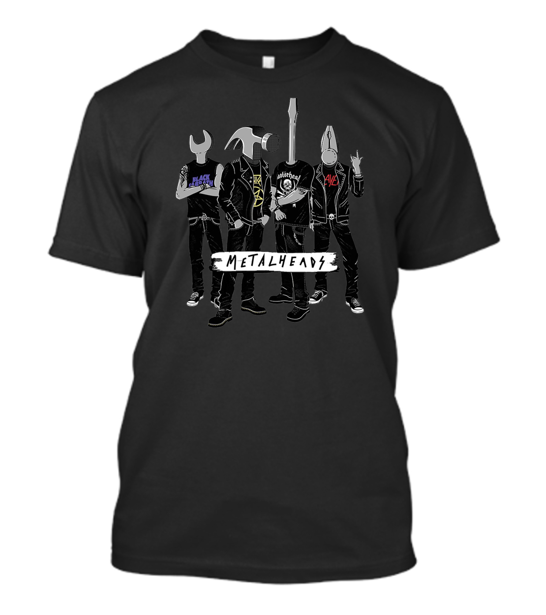 Black Sabbath Slayer Parody Metalheads Tool Band Music Icons T-Shirt