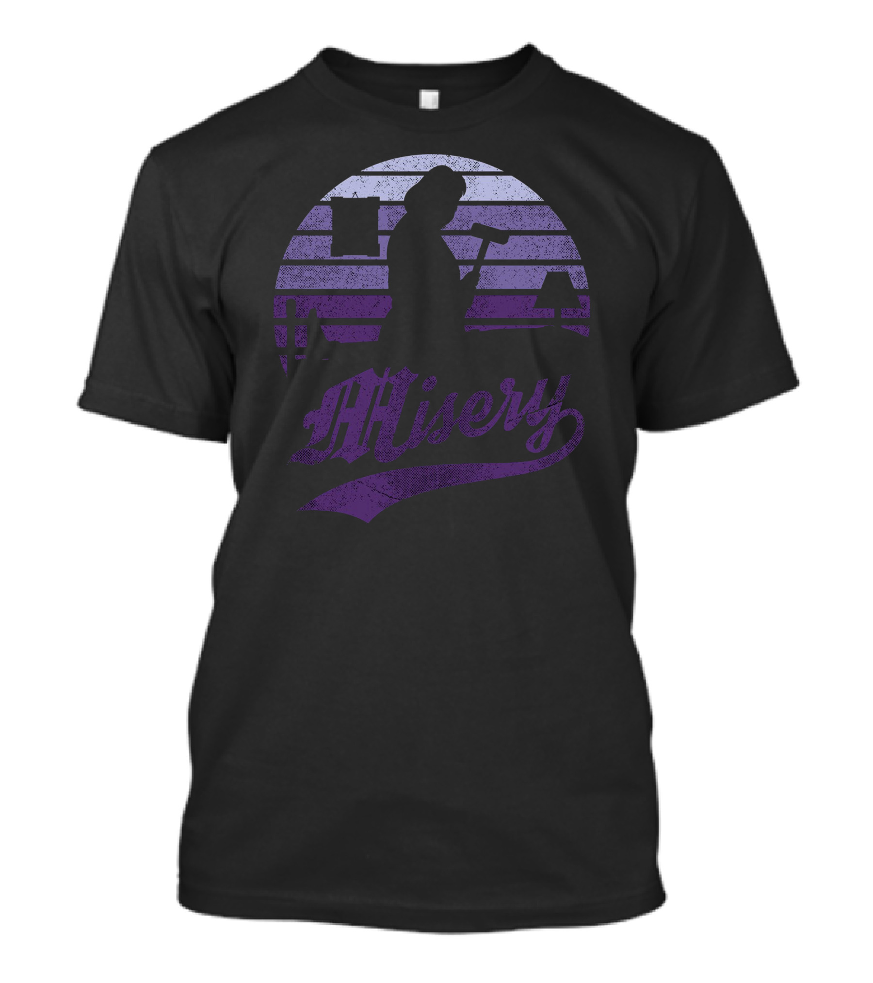 Misery Hammer Silhouette At Purple Sunset T-Shirt