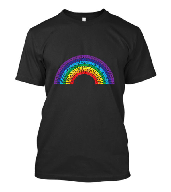 Colorful Paper Rainbow Mosaic T-Shirt