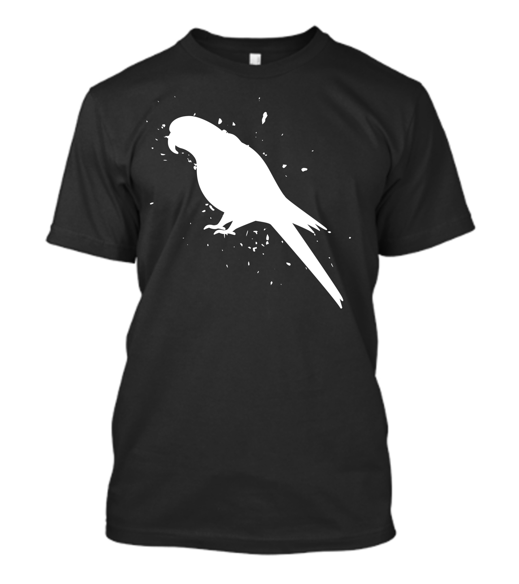 Parot M3acaw Silhouette Bird Splash Contrast T-Shirt