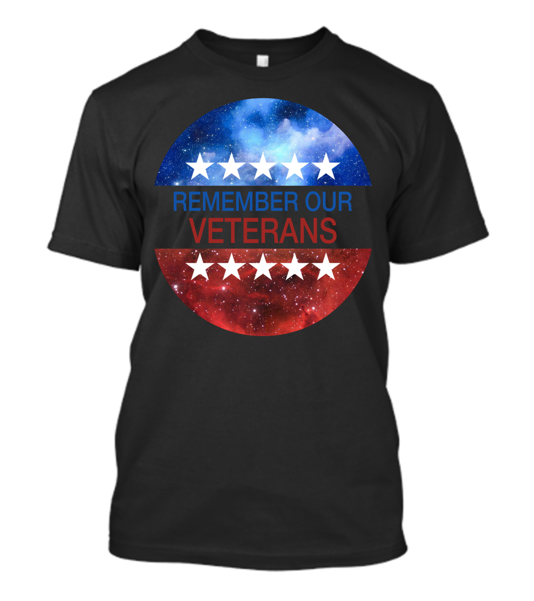 Remember Our Veterans Stars And Galaxy Circle T-Shirt