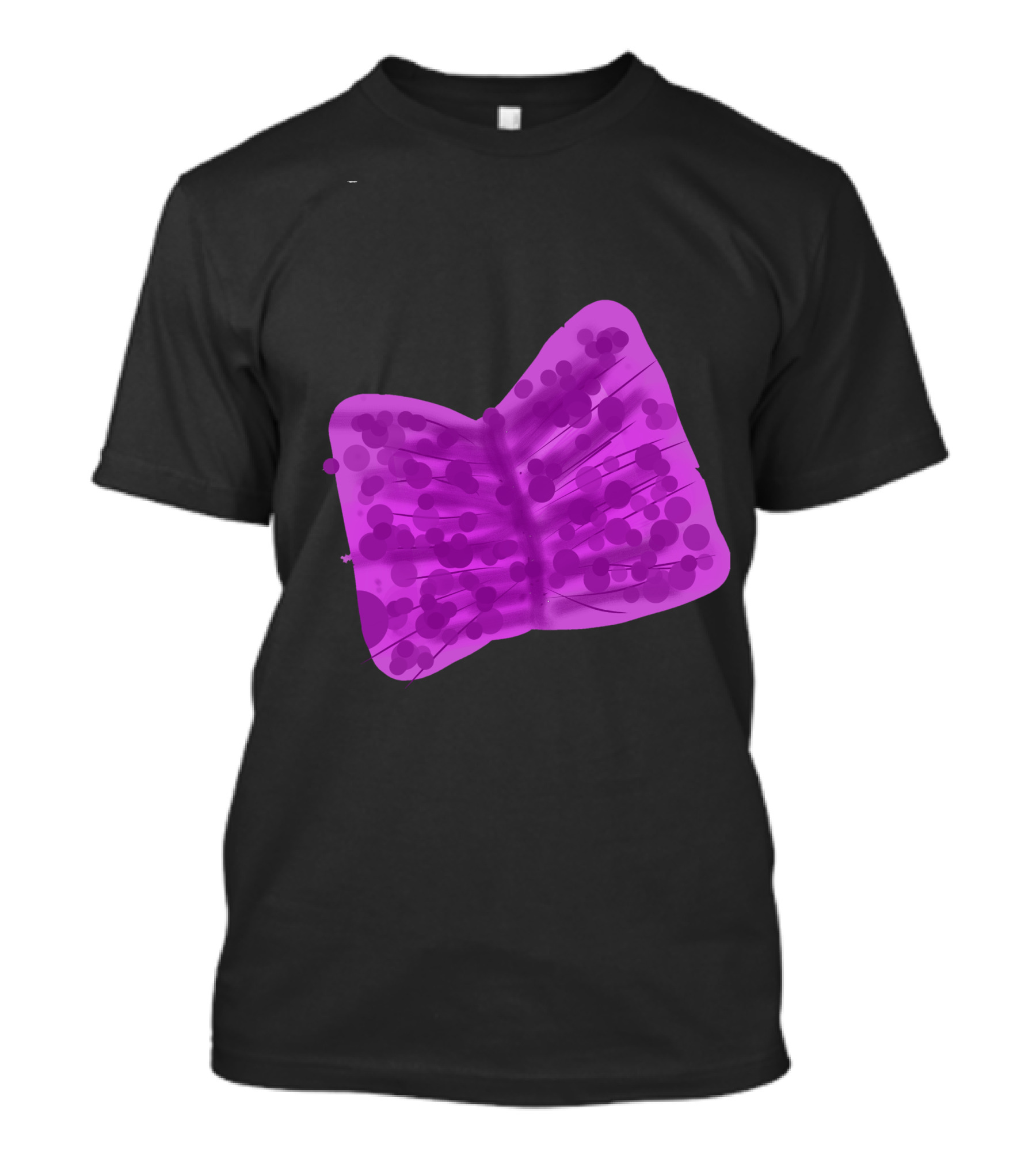 Romance Ribbon Butterfly Purple Dot Pattern By Marceliana T-Shirt