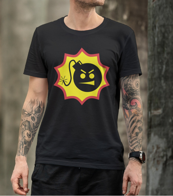 Serious Sam Explosive Logo Angry Bomb Face T-Shirt