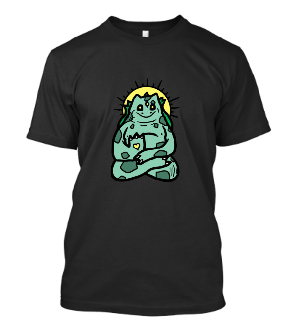 Spirit Animal Reptile Zen Frog With Sun Halo And Heart T-Shirt