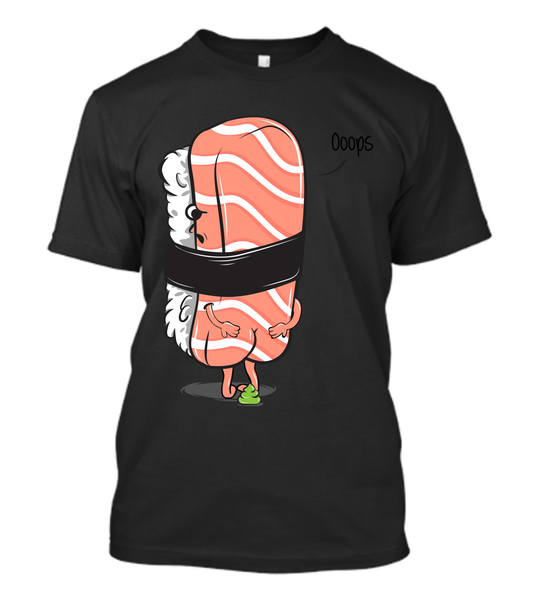 Ooops Sushi Poops Salmon Nigiri T-Shirt