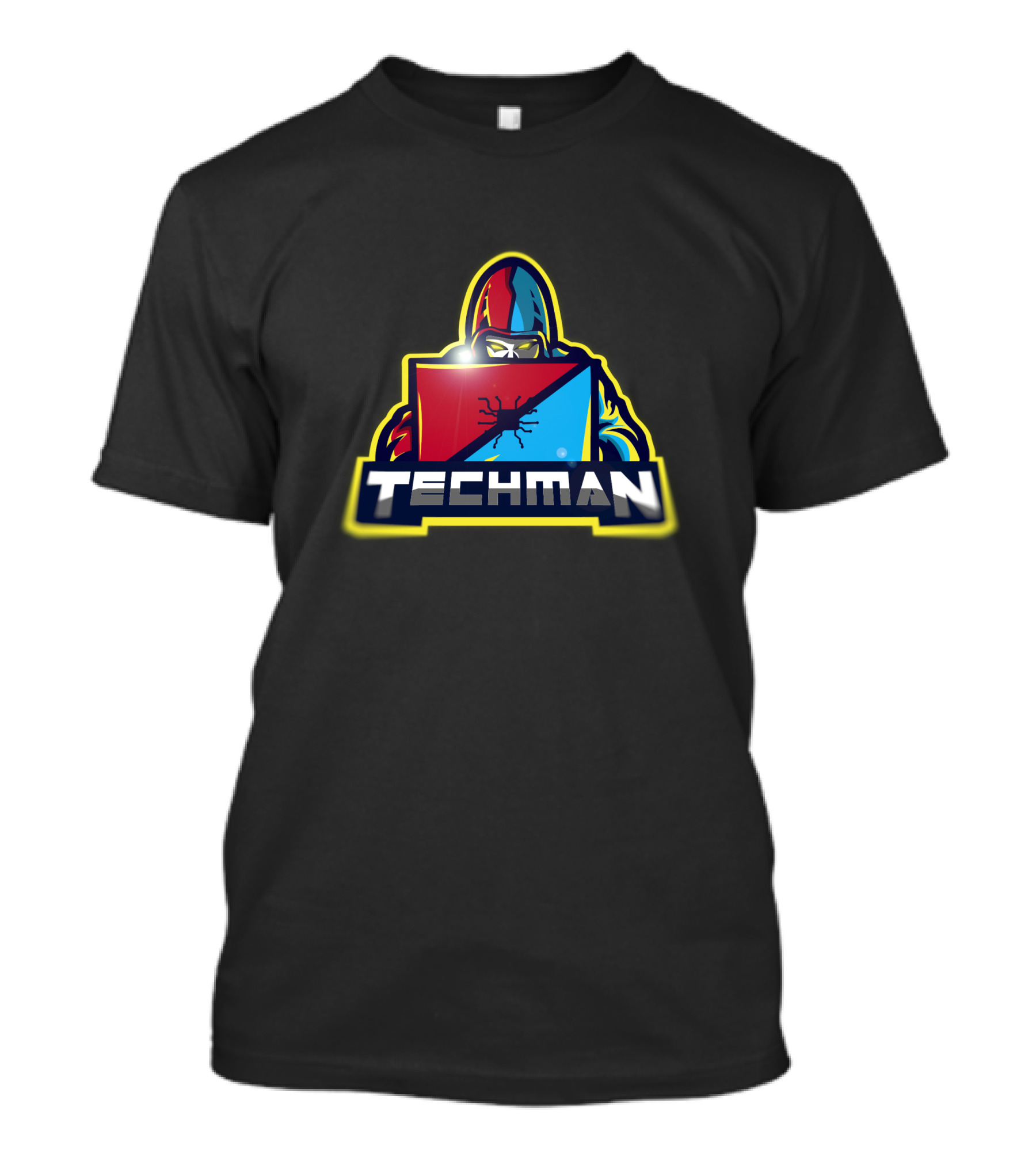 Techman Hacker Laptop Hoodie Cybersecurity T-Shirt