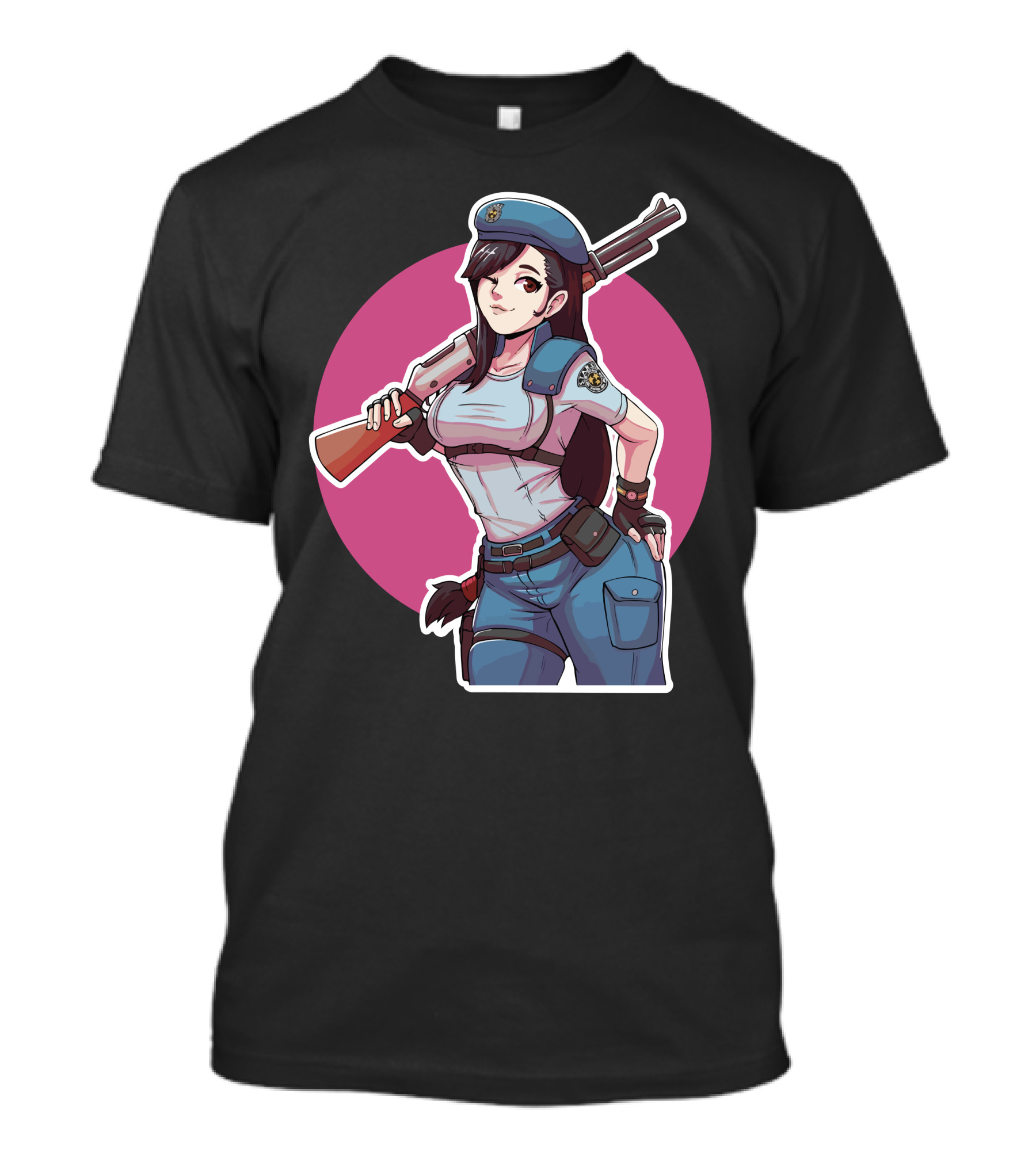 Tifa Lockhart Cosplay As Jill Valentine Crossover Fan T-Shirt