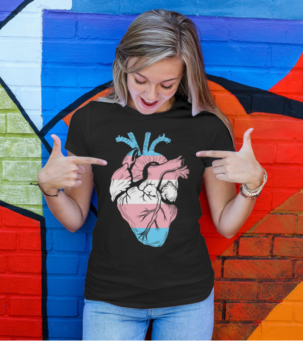 Trans Pride Human Heart T-Shirt
