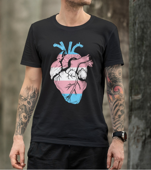 Trans Pride Human Heart T-Shirt