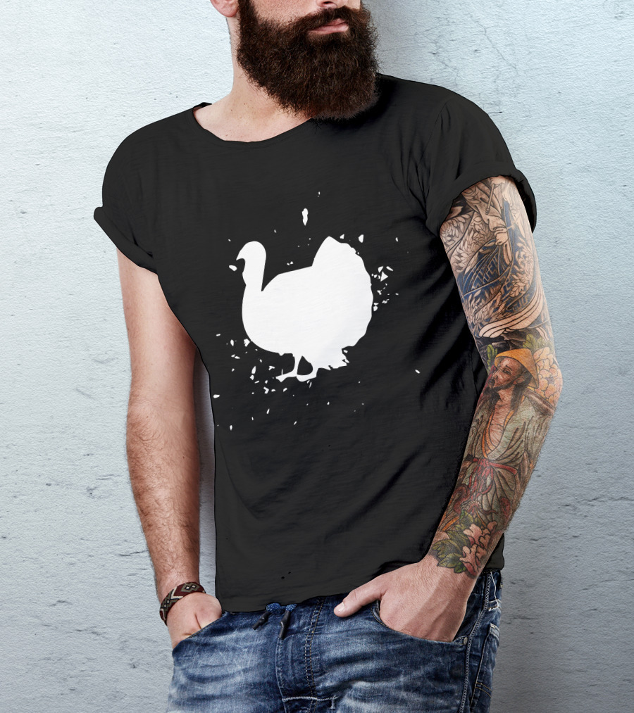 Turkey Gobble Strut Silhouette Burst T-Shirt