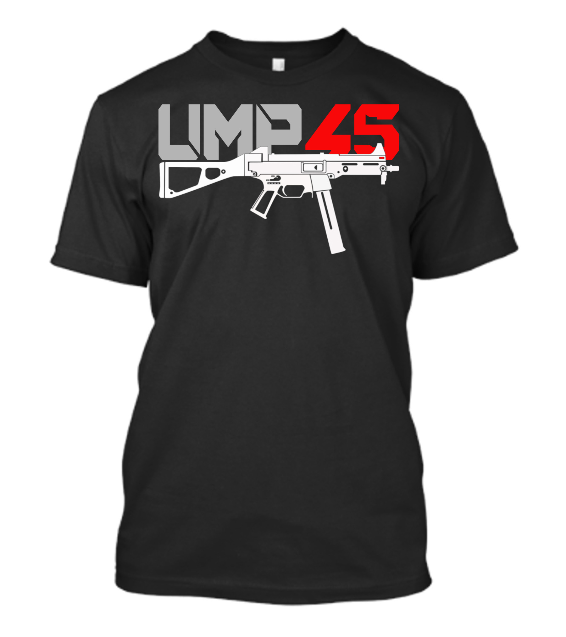 UMP 45 Gun Typography T-Shirt