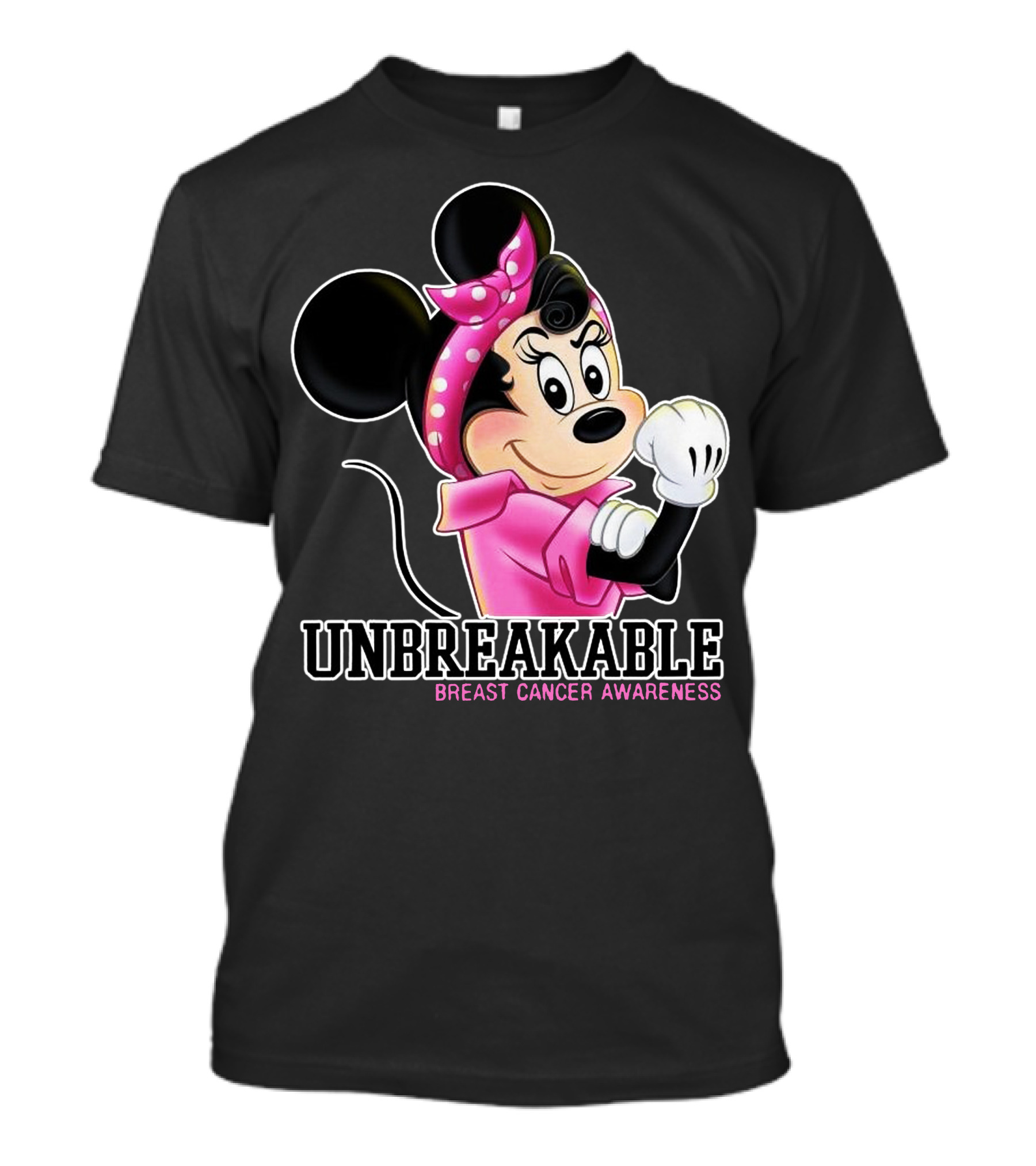 Unbreakable Breast Cancer Awareness Minnie Mouse T-Shirt
