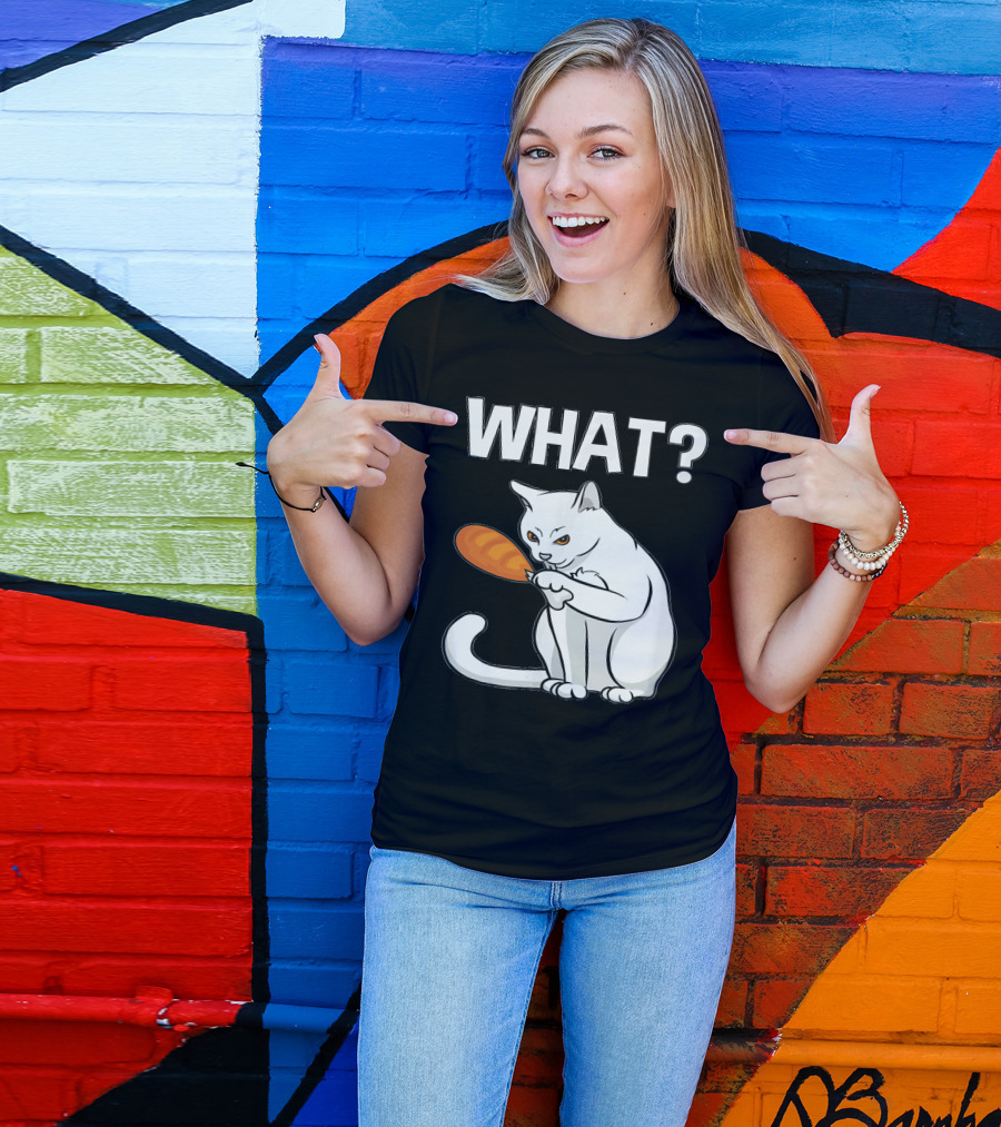 What Can I Eat A Turkey Cat Holding Drumstick T-Shirt