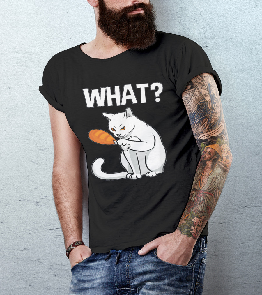 What Can I Eat A Turkey Cat Holding Drumstick T-Shirt