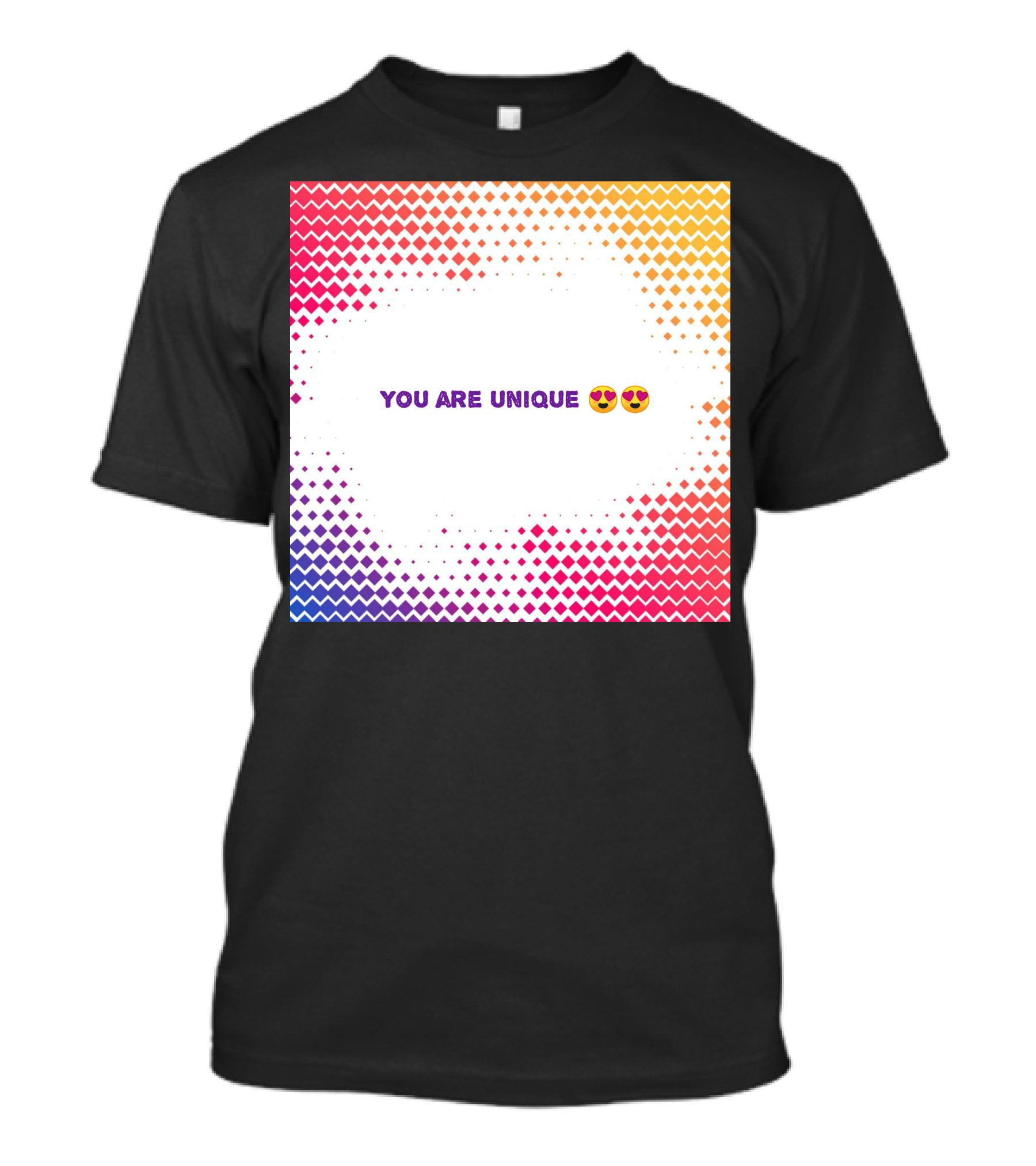 You Are Unique Heart Eyes Emoji Gradient T-Shirt